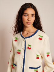 Esperanza Embellished Tweed Jacket Pearl Ivory / Z