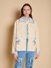 Larsson Applique Jacket Ivory Cream / Z
