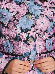 Floral Canvas Jacquard Jacket Blue, Pink, Black / Z