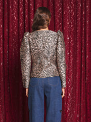 Charmed Jacquard Jacket Gold, Leopard / Z