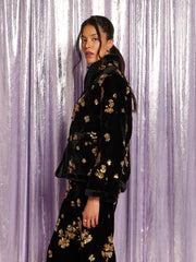 Mirage Velvet Jacket Black & Gold / Z