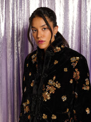 Mirage Velvet Jacket Black & Gold / Z