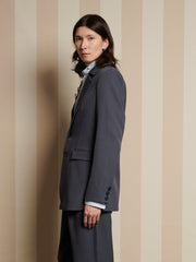 Albert Brooch Single Breasted Blazer Anthracite Grey / Z