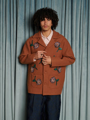 Odette Flower Embellished Jacket Bright Tan / Z