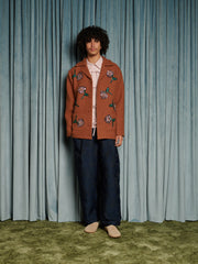 Odette Flower Embellished Jacket Bright Tan / Z