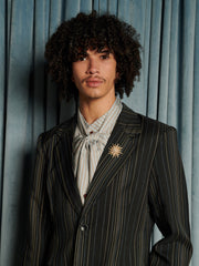 Richie Stripe Single Breasted Blazer Coal Black / Z