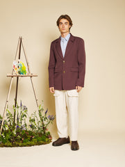 Albert Single Breasted Blazer Chocolate Brown / Z