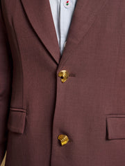 Albert Single Breasted Blazer Chocolate Brown / Z