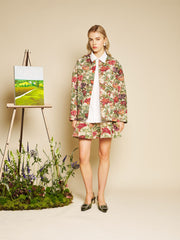 Petunia Tapestry Jacket Red, Green & Tan / Z