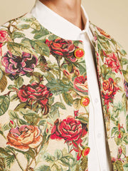 Petunia Tapestry Jacket Red, Green & Tan / Z