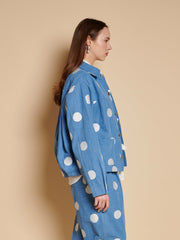 Erik Embroidery Jacket Washed Indigo Blue / Z