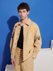 Naxos Embroidered Jacket Tan / Z