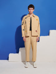 Naxos Embroidered Jacket Tan / Z