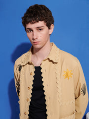 Naxos Embroidered Jacket Tan / Z