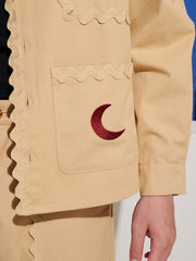 Naxos Embroidered Jacket Tan / Z