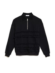 Tommie Ruffle Half Zip スウェット