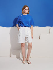 Chalk Crochet Trim Shorts White / Z