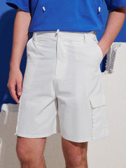 Chalk Crochet Trim Shorts White / Z
