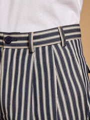 Luis Striped Shorts Navy Blue / Z