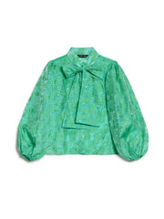 Vine Jacquard Bow ブラウス
