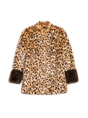 Malone Faux Fur Leopard コート