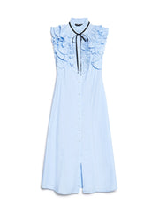 Glassy Ruffle Pleat ミディワンピース