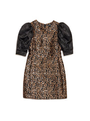Cherie Leopard Jacquard ミニワンピース