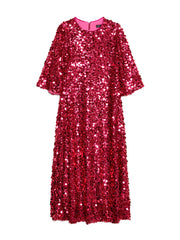 Empire Sequin ミディワンピース