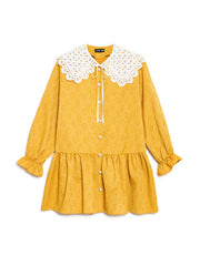Jaune Jacquard ミニワンピース