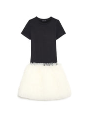 Papillon Tulle Hem ミニワンピース