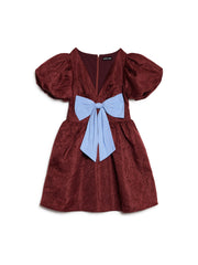 Bordeaux Bow ミニワンピース