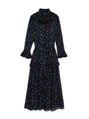 Elodie Spot Chiffon マキシワンピース