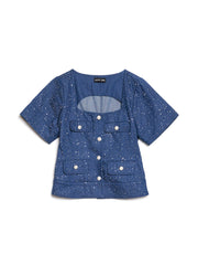 Daze Embellished Denim トップス