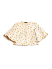 Mora Jacquard Ruffle トップス