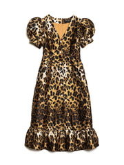 Suite Leopard Jacquard ミディワンピース