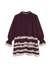Whisper Lace Trim ミニワンピース