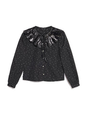 Waltz Sequin Collar ブラウス