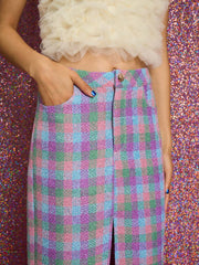 Diana チェックツイードミディスカート