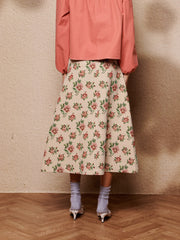 Ember Tapestry Midi Skirt Vintage Cream / Z