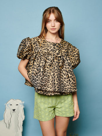 Lola Leopard Jacquard トップス