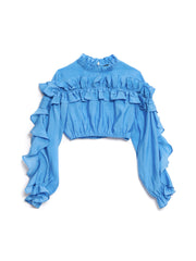 Musica Ruffled Cropped トップス