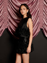 Plume Organza Top Coal Black / Z