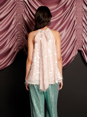 Teese Sequin Halterneck Top Nude Pink / Z