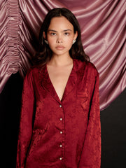 Dita Bow Pyjama Top Opera Red / Z