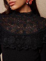 Light Language Shirring Top Coal Black / Z