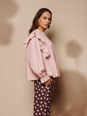 Sol Seeker Ruffle Top Pastel Peach / Z