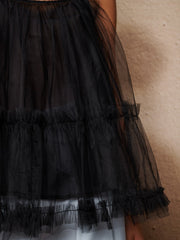 Sway Tulle Ruffle Top Coal Black / Z