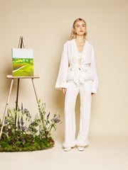 Perle Spot Belted ブラウス