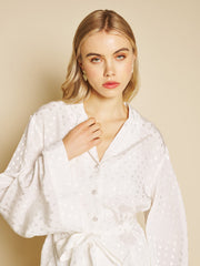 Perle Spot Belted Blouse Spot White / Z