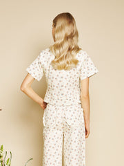 Pêche Ditsy Denim Top Cream Ditsy / Z